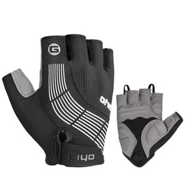 Cycling Gloves, For Spring and Summer, Bicycle Gloves, Padded Mesh Fabric, Anti-slip, Road Bike, Cycling Gloves, Full Finger/Finger Cut Gloves, Black, M (S-24)