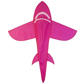 In the Breeze 3334 — 5' 3D Pink Shark Kite - Single Line - Easy-Flying - Includes Kite Line and Bag