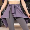 Pilates Yoga Wear with Hip Cover for Modesty Bottoms Gray One Size