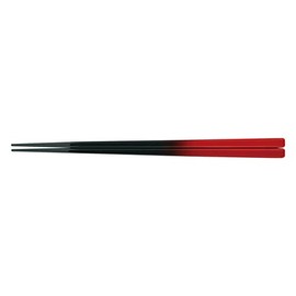Fukui Crafts PBT 80601150 Chopsticks 8.3 inches (21 cm) with Chamfer Angle Vermilion Black Blur