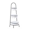 Deco 79 Farmhouse Three-Tiered Display Stand, 10"W x 38"H, Black,