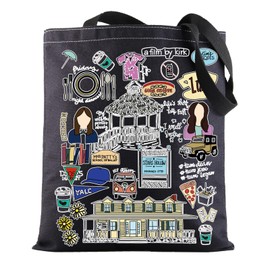 BWWKTOP Luke's Diner Tote Bag Lorelai & Rory Fans Gifts Stars Hollow Gilmore Shoulder Bag, Luke Bl, Large, Fashion