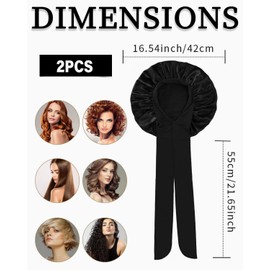 ZEXIJOW Seidenhaube für lockiges Haar,Atmungsaktiv,Mütze mit Gummiband,Weiche und bequeme Schlafhaube aus Satin,Seidenmütze zum Schlafen,Geeignet für Frauen mit jedem Haartyp