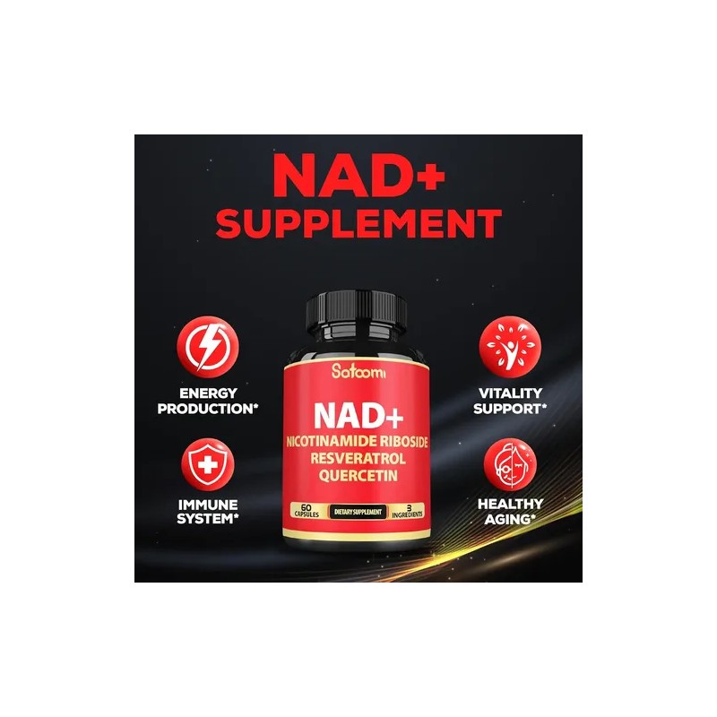 Nad Resveratrol Quercetina 60 Caps. Antienvejecimiento
