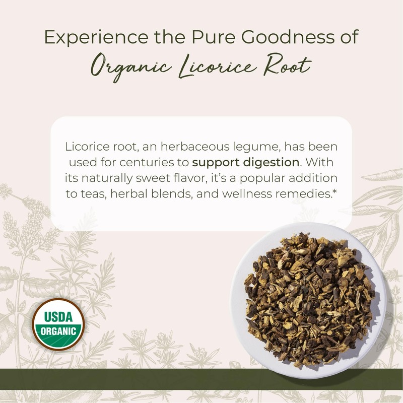 Starwest Botanicals Organic Dried Licorice Root - Herb for Loose