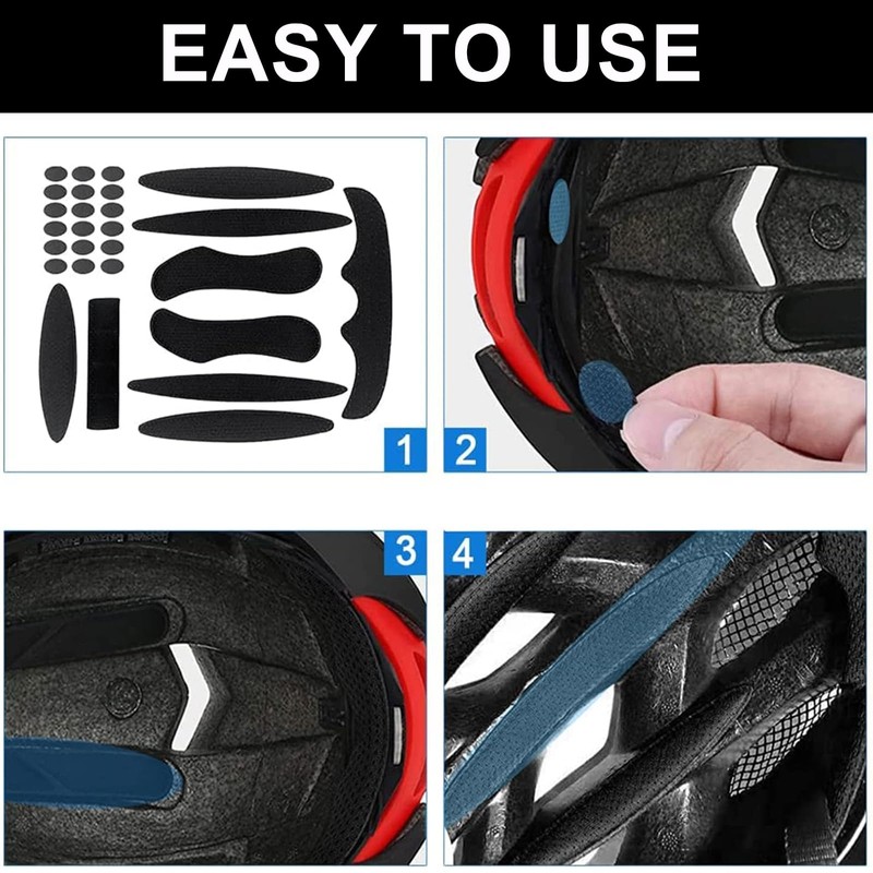 Selev Set Fodera Casco Bici - 2 Kit Imbottitura Spugna