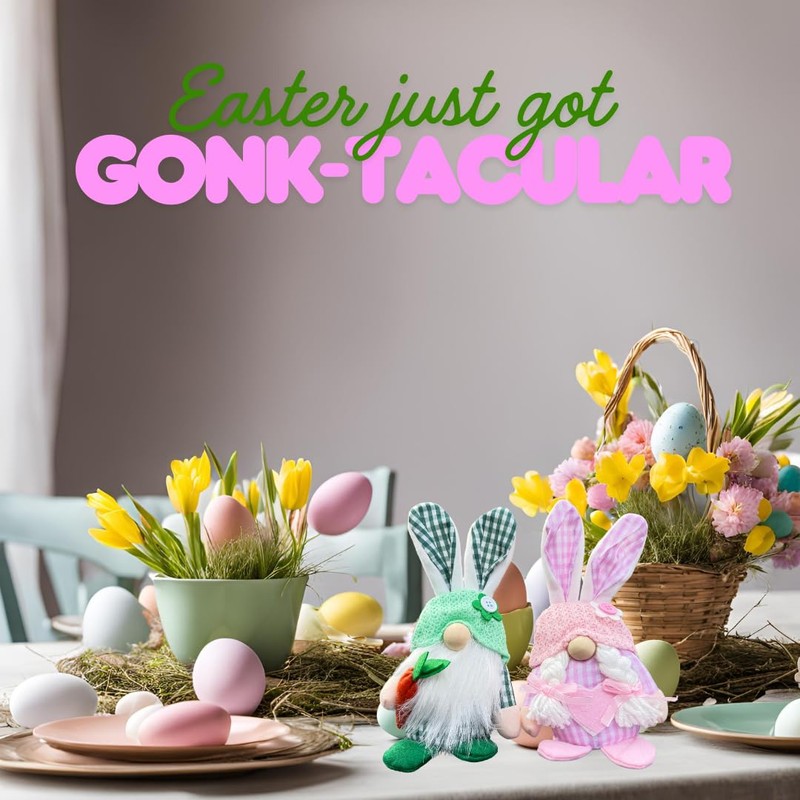 True Kit Easter Gonk Bunny 2-Pack - Decorations for Spring