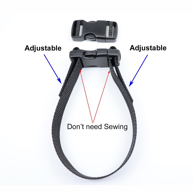 BAIWOAK 25mm Side Buckles 25mm Wide 2 Pack Double Adjustable