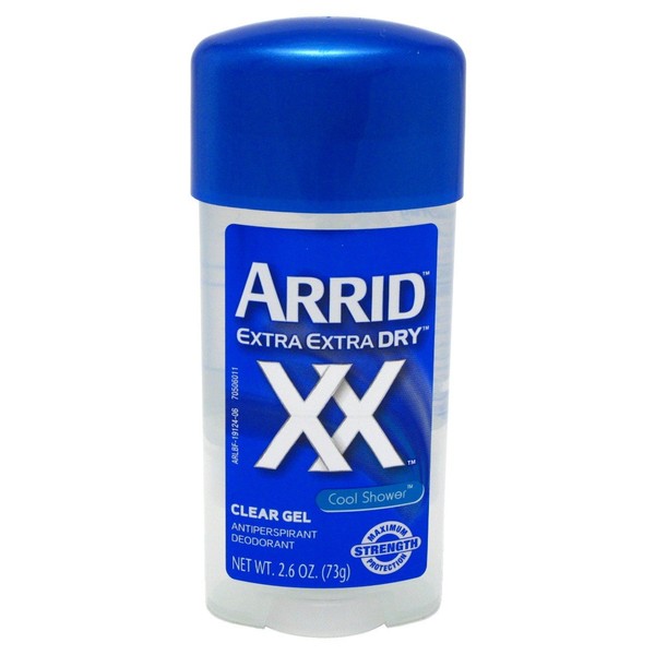 Arrid Deodorant 2.6 Ounce Gel Clear XX Cool Shower (76ml) (6 Pack)