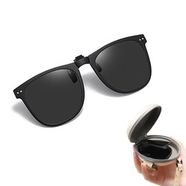 Wnddle Sunglasses Clip, Sunglasses Attachment, Sunglasses for Clip-on Polarised, Foldable Sunglasses Clip, Polarised Unisex Clip on Sunglasses, Clip On Sunglasses Attachment, NO