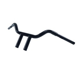 Gloss Black Bold Strong Style T-Bar Handlebar Drag Bar 1-1/4'' Diameter Rise for Harley Softail Dyna Heritage Slim FLS Sportster 883 XL1200 Touring Road King FLST FXST