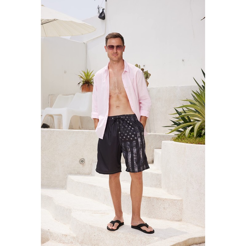 FT FENTENG Mens Swim Trunks for Men, Hawaii Quick Dry