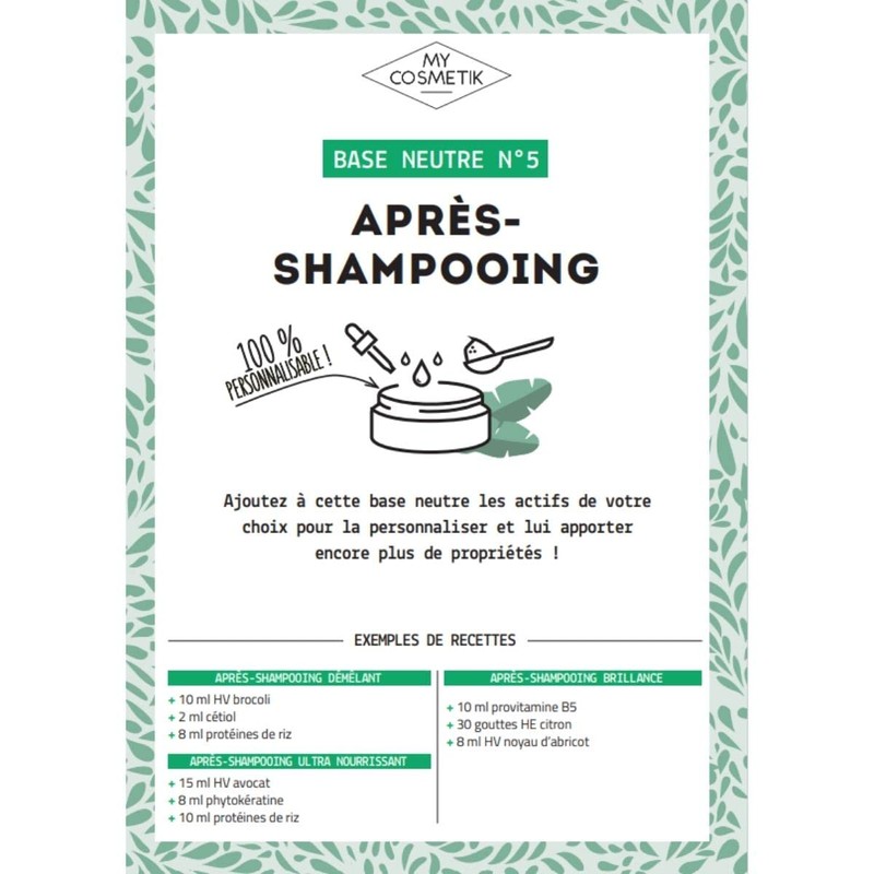 Neutral Base for a Customisable Hair Conditioner - MY COSMETIK