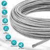 DIYLAND 3mm Drahtseil Edelstahl Set, 20m PVC-ummantelt Spanndraht Set mit