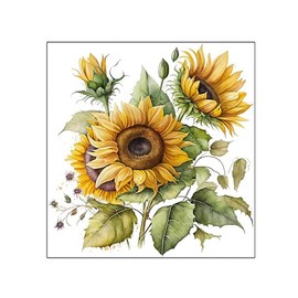 Sunflower Bathroom Toilet Sticker Self-Adhesive Waterproof Wall Murals, Removable Self-Adhesive Restroom Decor Sticker Home Art Decor DIY Toilet Sticker Toilet Lid Decals (Sunflower 2)