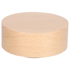 Music Box Round Base Wooden Rotation Stand Musical Case Exquisite Vintage DIY Craft Ornament04 Beech Diameter 95mm