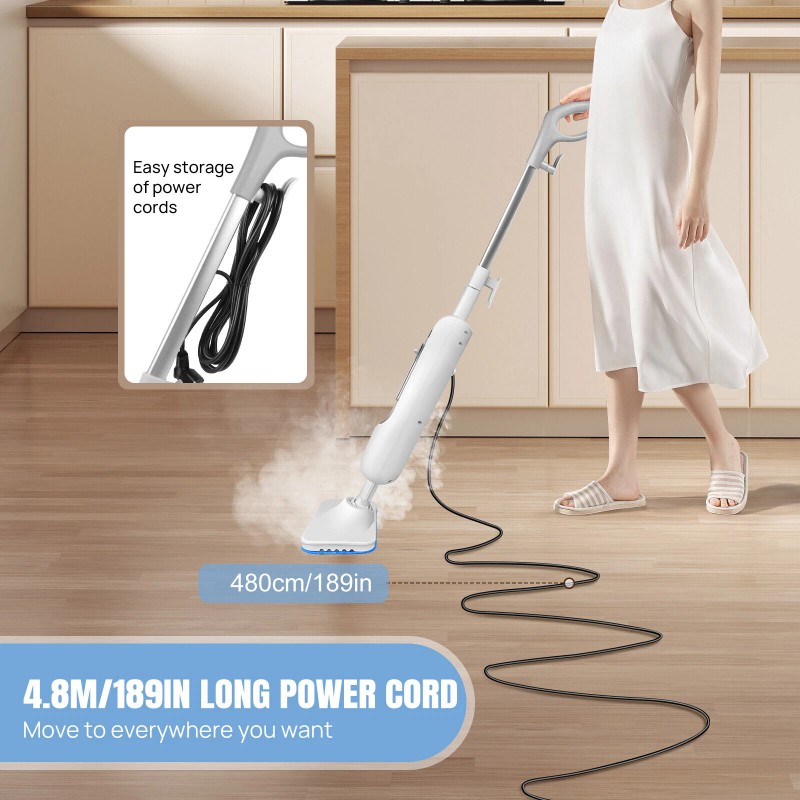 DAYPLUS 1500W Hot Steam Mop Cleaner Floor Carpet Window Washer