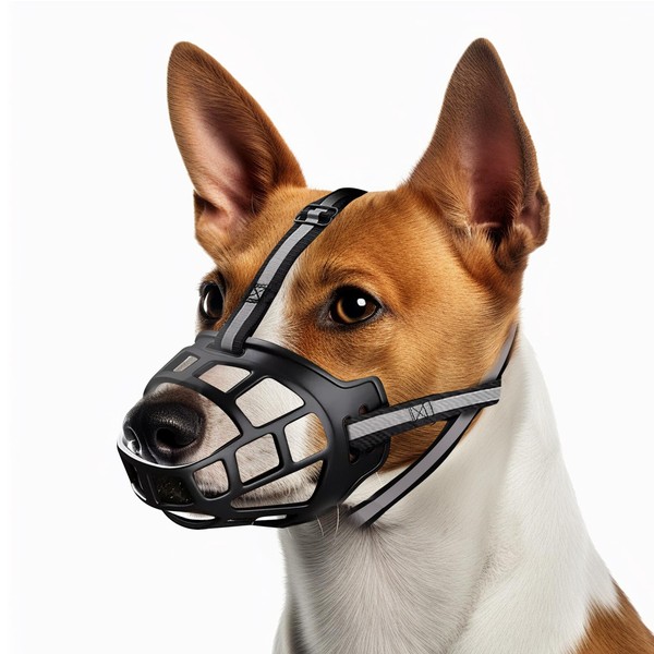 FALUCKYY Dog Muzzle,5 Sizes Soft Basket Silicone Muzzles for Dog,Dog