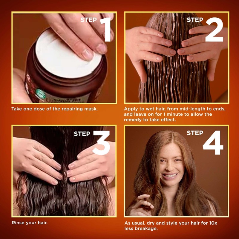 Garnier Whole Blends Honey Treasures Hair Mask for Damaged Hair,