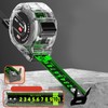 Retractable Tape Measure High Accuracy Woodworking Tool with Clear Case,