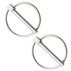Adyoney 2 Pcs 1/4" x 1-3/4" Heavy Duty Lynch Pin, 304 Stainless Steel Linch Pin with Ring, Fit for Bike Farm Tractors Trailers Trucks (6mm x 45mm)