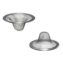 Huntonry 2.215" Top Diameter, 1.0" Basket Small Bathroom Sink Strainer, Little Drain Mesh, Utility, Slop, Laundry, RV and Lavatory Sink Drain Strainer Hair Catcher. Stainless Steel