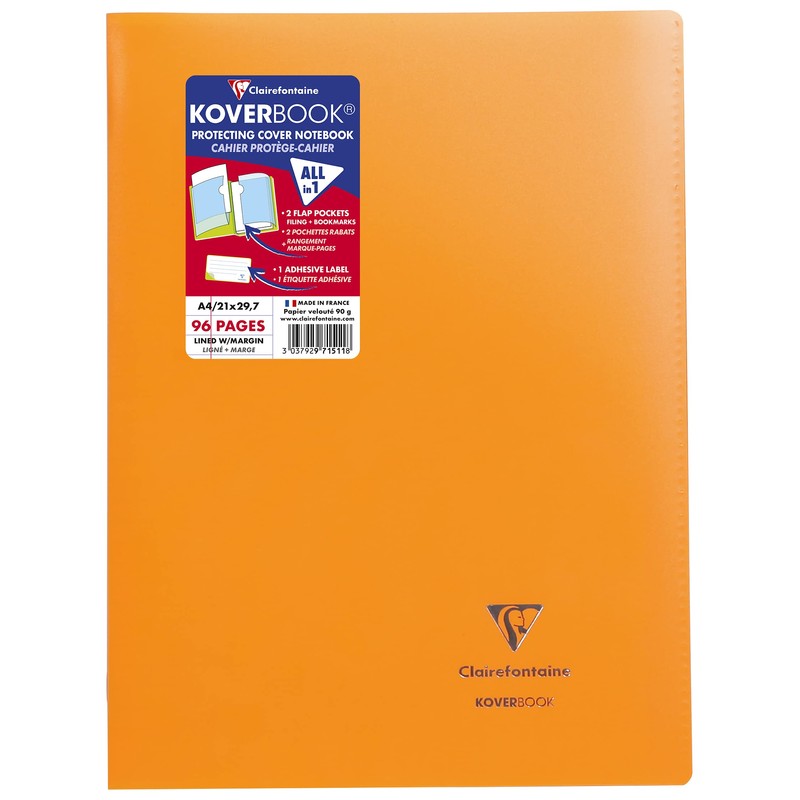 Clairefontaine 971511C Koverbook (DIN A4, 21 x 29.7 cm, Lined