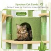 Globlazer Cactus Corner Cat Tree Tower with Scratching Post for