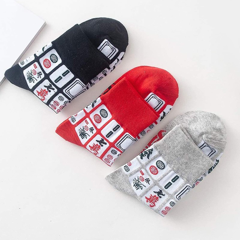 Bocotojp Thick Socks, Short Socks, Fashion Socks, Couple Socks, Mahjong