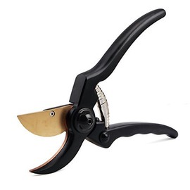Profession Aluminum Garden Pruning Shears – Perfect Bypass Tree Trimmer, Garden Shears, Hand Pruner with Safety Lock System (Black)