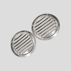 2PCS 5" Round Louvre Air Vent stainles steel Ventilation Ventilator Grille Cover