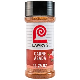 Lawry’s Seasoning, Carne Asada, No MSG Added, Kosher, Staple, Versatile, Mexican-Inspired Flavor, Blend of Garlic, Cumin, Oregano & Red Pepper for Grilled Meat & Veggies, 11.25 oz