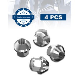 RUIZHI 4 pcs Alloy Wheel Nuts - M12x1.5 | 19mm Hex with Taper Washer - High-Strength Lug Nuts Compatible with Ford F-150/Escort, Ford Fiesta Focus Fusion, for Lincoln (Set)