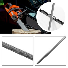 Be In Your Mind 12Pcs Round Chainsaw File Steel Chain Saw File Sharpener Accessories for Chain Pitch 3/8 Chainsaw Sharpening File 4.0mmx200mm Silver