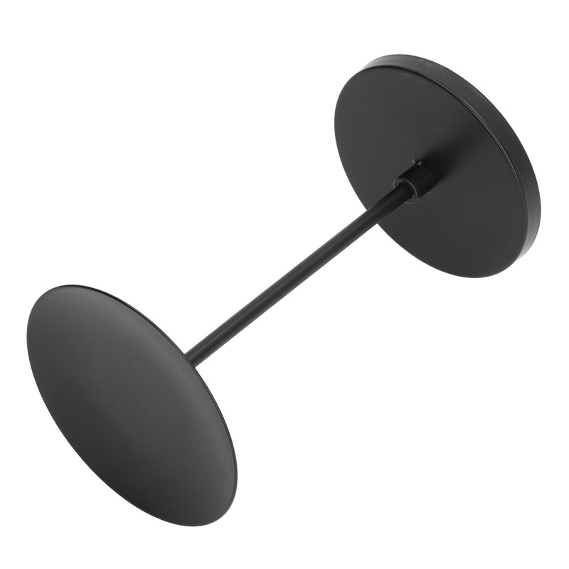 3pcs Pillar Candle Holder Black Double Sided Black Piano Paint