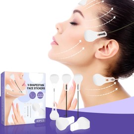 Cinta de levantamiento facial, 40 unidades de cinta invisible ultrafina con cuerdas de elevación elásticas, aprieta la piel y oculta las arrugas faciales y del cuello, levantando la piel flácida