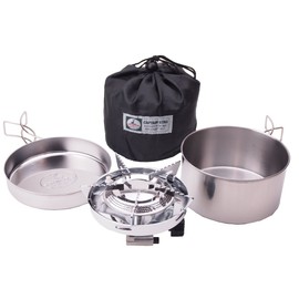 M-7903 with Cooker Set Bag with a Small Stove Gas Burner Piezo Ignition System Captain Stag