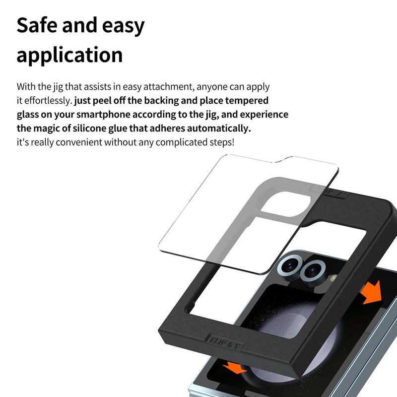 [araree] Galaxy Z Fold6 Compatible Glass Film (2 Pieces), 9H