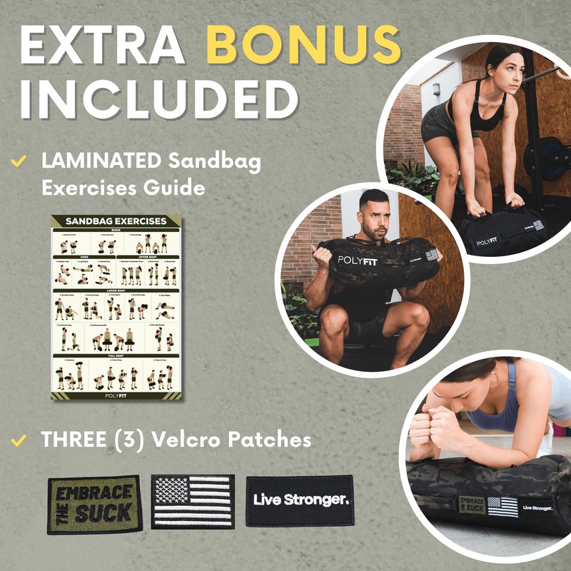 Polyfit Sandbag Pro - Workout Sandbag with Triple Closure Filler