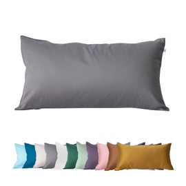 Pillowcase 40 x 80 cm, 400TC 100% Cotton, Super Soft Premium Pillow Case Egyptian Extra Long Stacking Duvet Cover Pillow Case