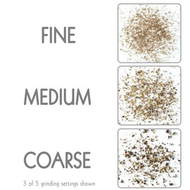 Levav Premium Salt and Pepper Grinder Set of 2- Brushed Stainless Steel Pepper Mill and Salt Mil, Glass Body, Size Grade adjustable ceramic rotor-salt and pepper shakers (tall)