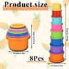 YTPAFK 8Pcs Stacking Cups, Rabbit Stacking Cups, BPA-Free Safe Plastic,