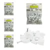 Grapa Para Cable Redondo 12mm Color Blanco 100 Pzs