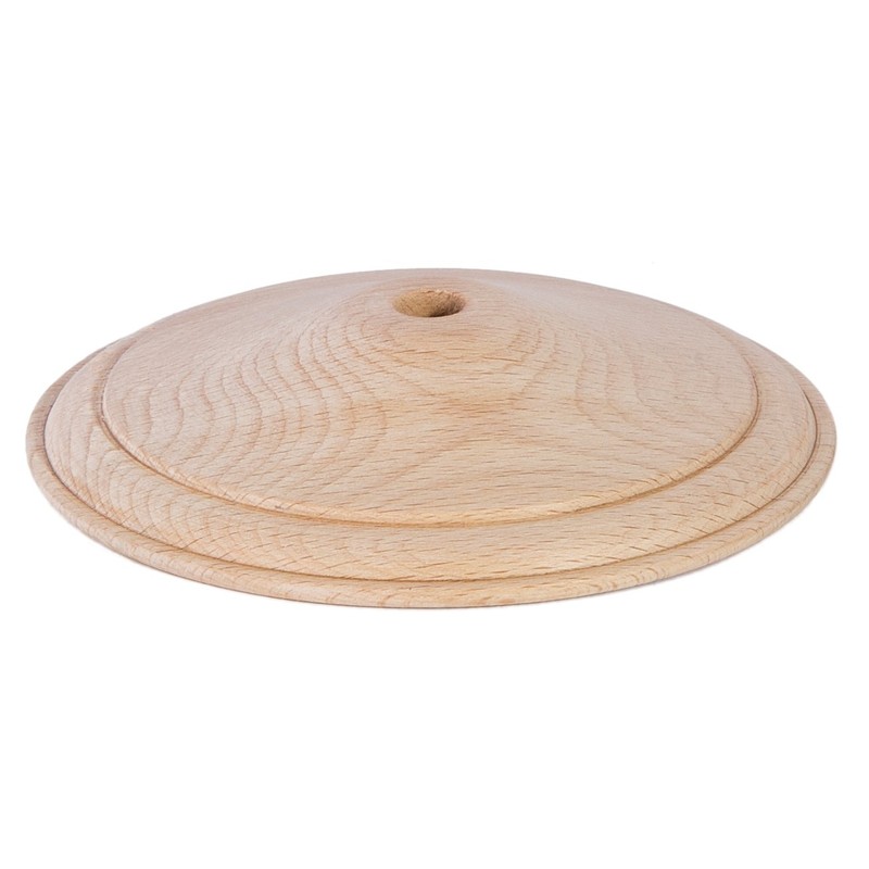 B&P Lamp® 6 Inch Diameter Wooden Vase Cap, Unfinished