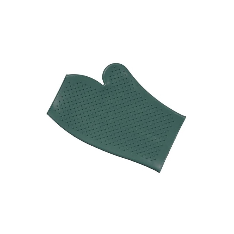 Tough1 Rubber Grooming Glove - Hunter Green