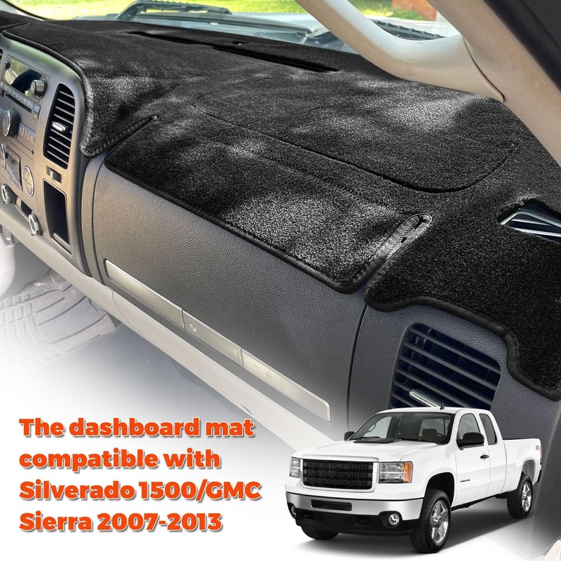 Dash Cover Compatible with Chevy Silverado 1500 2500 3500 HD