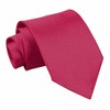 DQT Plain Glossy Satin Polyester Wedding Classic Neck Tie for