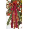 Handmade 10 " FALL FARMHOUSE BOW for GRAPEVINE WREATH SWAG