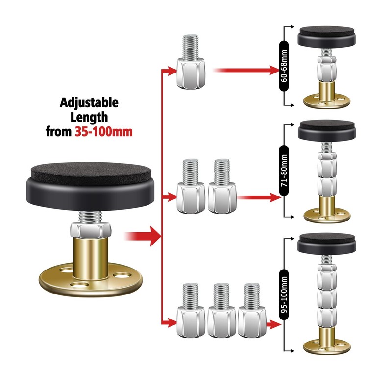 AUMEEKO Anti Shake Bed Frame Adjustable Headboard Stopper Room Wall