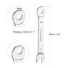 HARFINGTON 2Pcs Thin Combination Wrench Metric 6mm 6-Point Ended Box